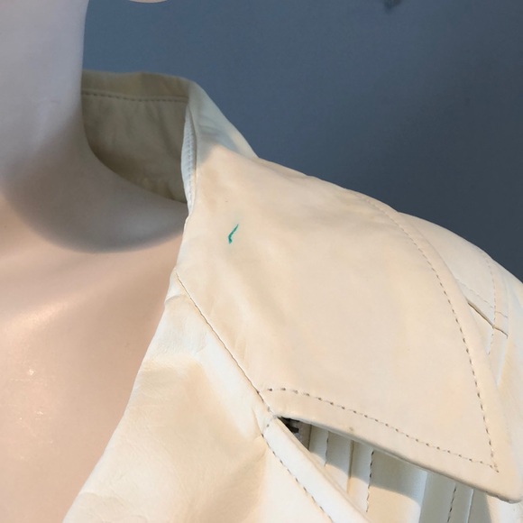 NWT Truth and Pride White Leather Jacket SZ L - Picture 15 of 16